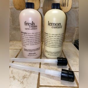 Philosophy Duo- SUPER SIZE Fresh Cream Warm Cashmere & Lemon Custard 946ml/32oz